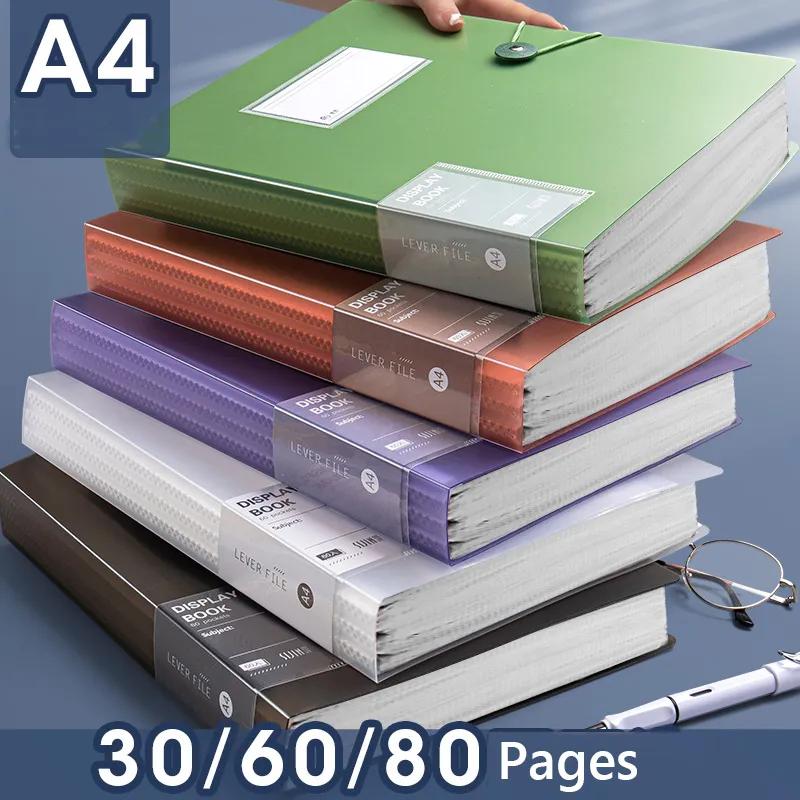 다층 투명 파일지 보관 폴더용 대용량 책자 가방, 시험 학생 문서 정보 가방 삽입